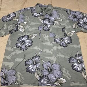 Floral Gray Hawaiian Shirt